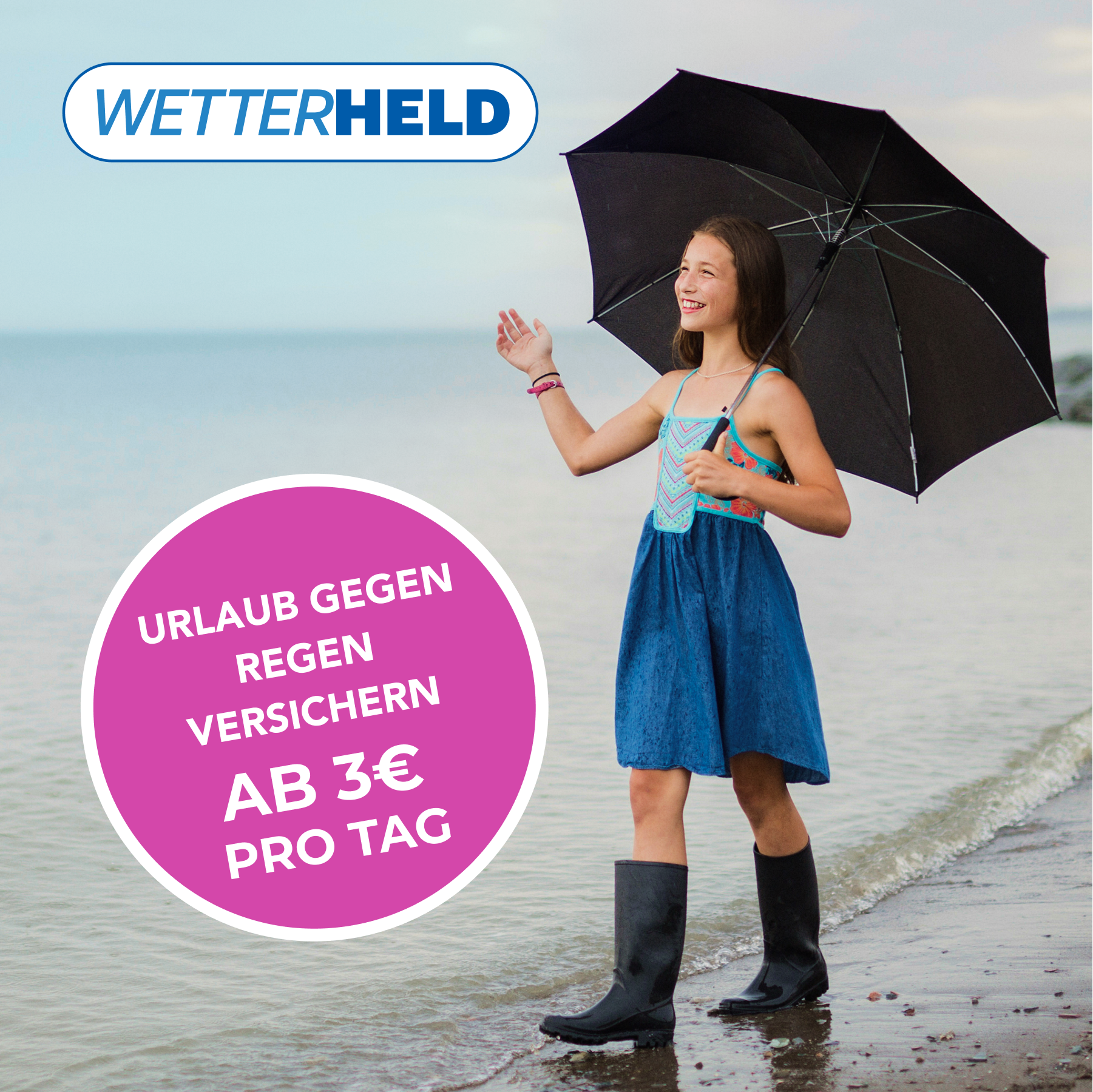 Wetterheld Regenversicherung für Urlaub gegen Regen an der Nordsee