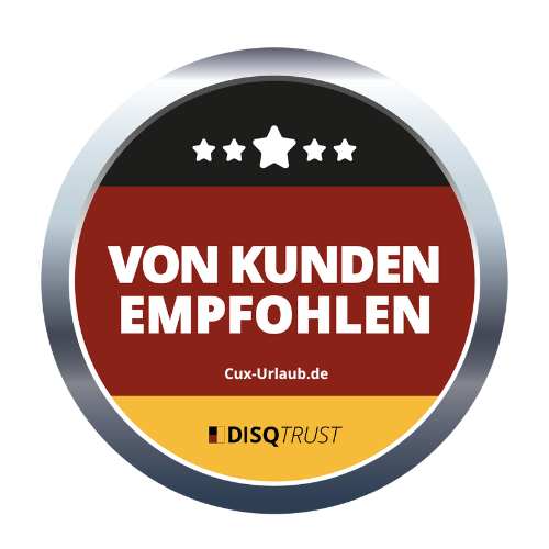 DISQ Trust-Siegel Von Kunden empfohlen Cux-Urlaub.de