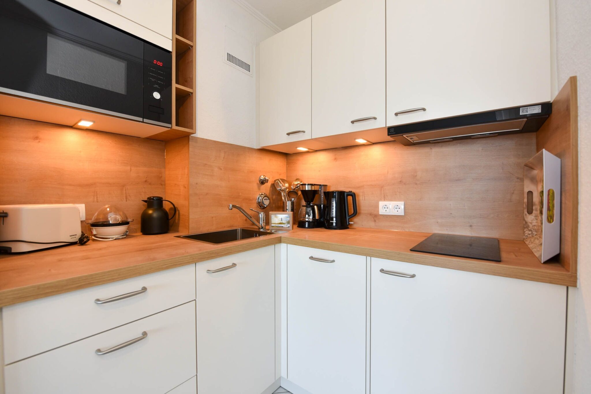 Moderne Küche in einer Ferienwohnung