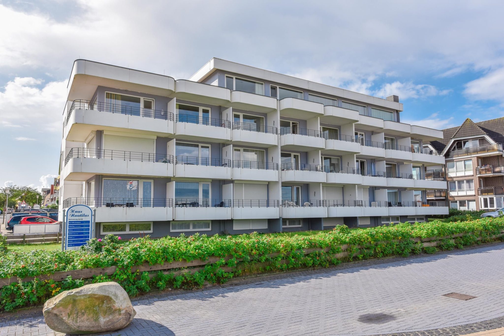 Haus Nautilus in Duhnen mit Blick auf die Nordsee und Neuwerk