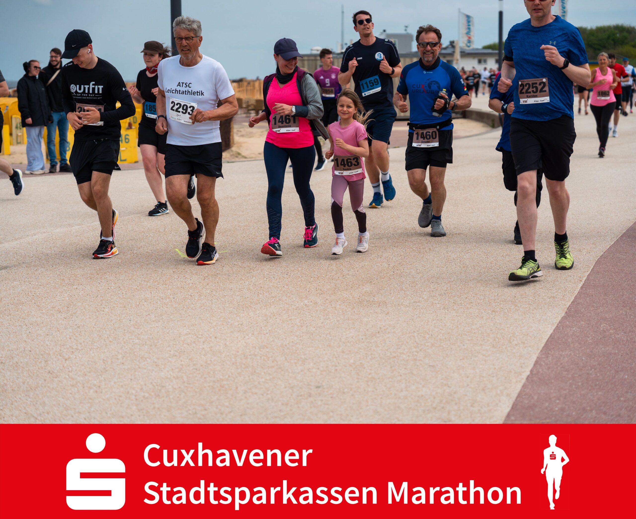 Cuxhavener Stadtsparkassen Marathon an der Kugelbake mit Läuferinnen und Läufern – Cux-Urlaub.de unterstützt den Laufsport in Cuxhaven