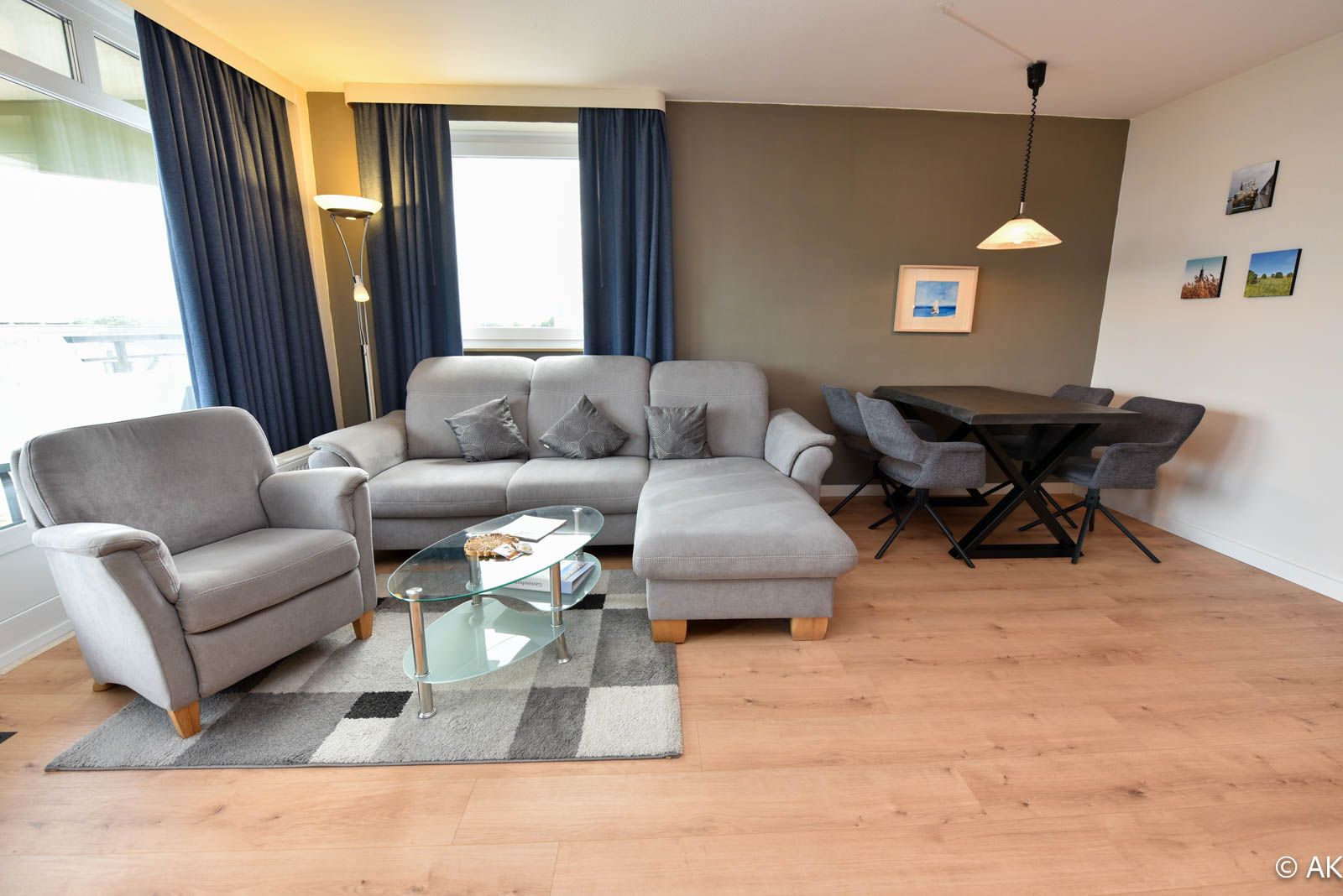 Heller Wohnbereich Ferienwohnung