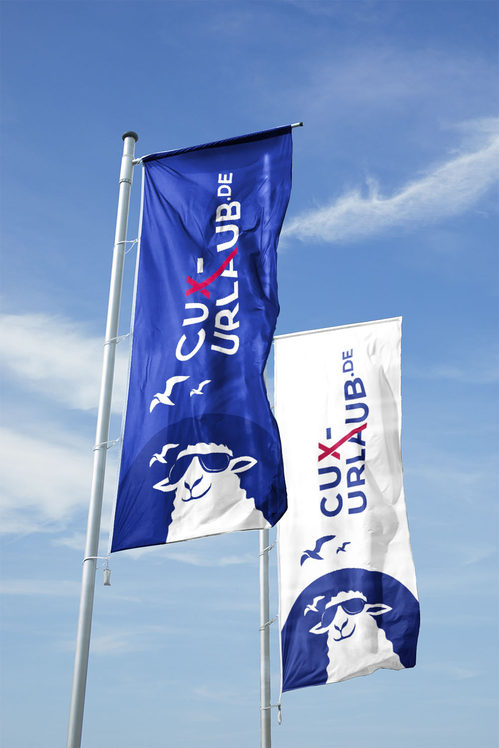 Cux-Urlaub.de Fahnen in Cuxhaven als Symbol für lokale Objektbetreuung